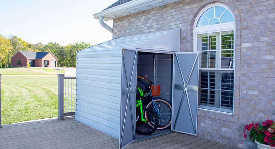 Keep Your Tools Organized Inside a Small Outdoor Garden Shed
